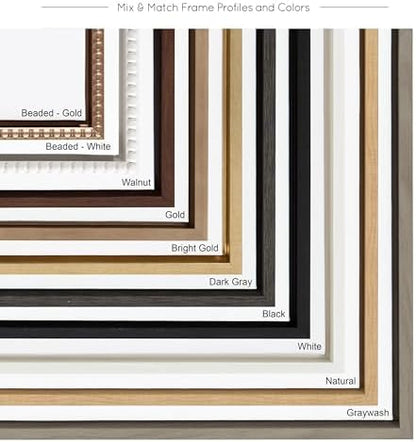 Kate and Laurel Sylvie Beaded Blank Vintage Framed Canvas Wall Art, 18x24 White, Modern Empty Canvas for Paint-Your-Own Art, Framed