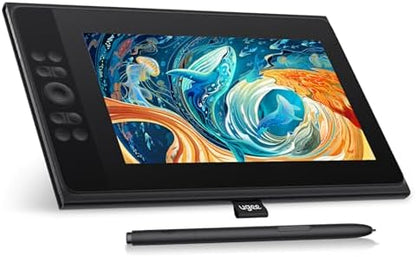 Graphics Tablet with Screen UGEE UE12 Plus 11.9 Inch, Pen Display with Full-Laminated Screen 147% RGB Colour Gamut, Drawing Monitor with Scroll Wheel and 8 Shortcut Keys for Windows/Mac/Android
