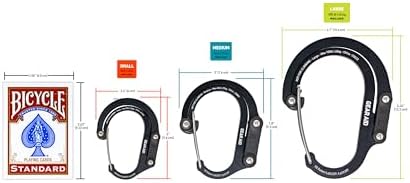 GEAR AID HEROCLIP 360° Swivel Carabiner Gear Clip and Hook (Medium) for Camping, Backpack, Suitcases and Garage Organization