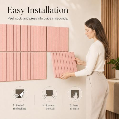 Stripe Felt Bulletin Board Tiles, Cork Board Alternative 48 x 36 in