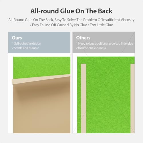 12 Pack Rectangle Acoustic Panels Self Adhesive Sound Proof Foam