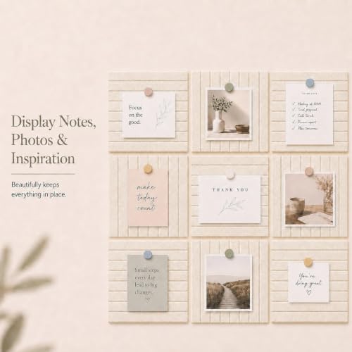 Stripe Felt Bulletin Board Tiles, Cork Board Alternative 24 x 36 in