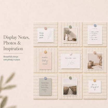 Stripe Felt Bulletin Board Tiles, Cork Board Alternative 24 x 36 in