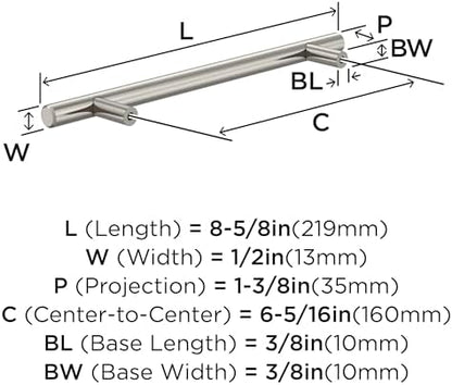 Amerock 6-5/16" Bar Pulls Satin Nickel Drawer Pull