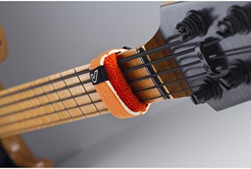 Gruv Gear Fret Wrap & Guitar Mute, Fretwrap for Acoustic, Electric & Bass | String Dampener Recording, Tapping & Practice Accessory (3 Pack, Large Orange, Fits 6 String Bass, 8 String Guitar)