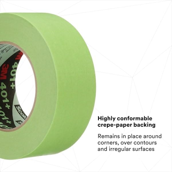 3M High Performance Green Masking Tape 401+, 48 mm x 55 m, 1 Roll
