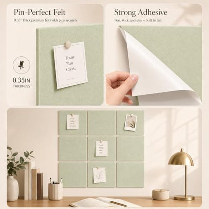 Felt Bulletin Board Tiles, Cork Board Alternative, 48 x 36 in