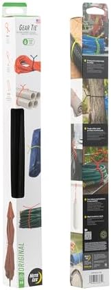 Nite Ize Gear Tie Original ProPacks - Reusable Rubber Twist Ties for Indoor & Outdoor Use - Bendable Wire Interior - Durable Rubber Exterior - Secure Grip - Black, 32" (6 Pack)