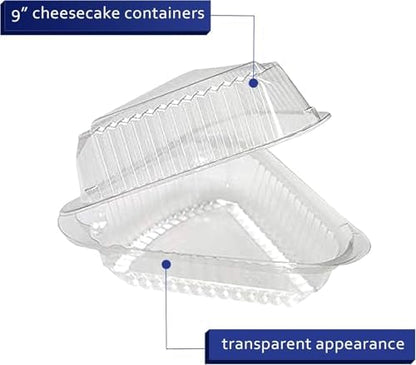 MT Products Plastic Cake Slice Containers – Medium Deep Cheesecake & Pie Slice Food Clear Containers (Pack of 300) – Made in the USA