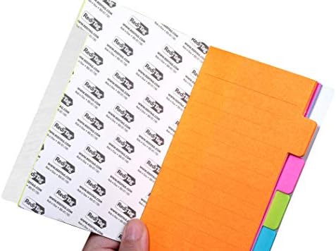 Redi-Tag Divider Sticky Notes, Tabbed Self-Stick Lined Notepads, 720 Ruled Notes, 4" x 6", 12 Books Per Pack, Assorted Colors (B29512)