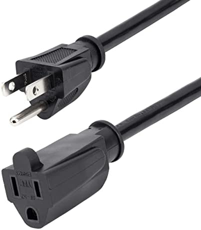 StarTech 20ft Power Extension Cord, 13A 125V, 16AWG, Black (PAC10120)