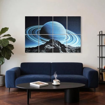 UMIACOUSTICS 8 Pcs 0.7Inch Thick Art Acoustic Panels, Total 47.2” x 31.5” Decorative Acoustical Wall Panels, Sound Absorbing Art Panels for Home, Office, Hotel, Astronomy-Aurora