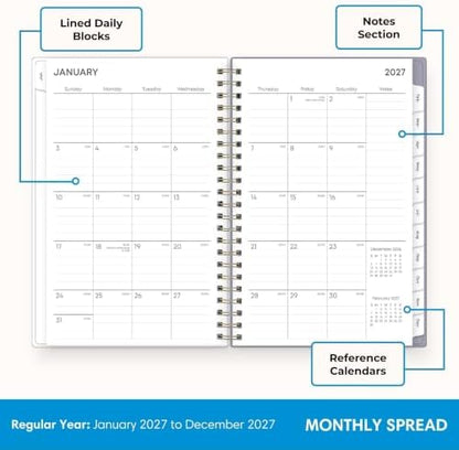 Blue Sky 2027 Weekly & Monthly Planner Calendar, 5"x8", Tula