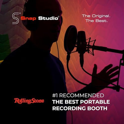 XL Ultimate Portable Vocal Booth for Recording & Voice Over, Reduces Echo