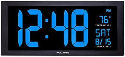 AcuRite Digital Clock, 18-Inch / Blue