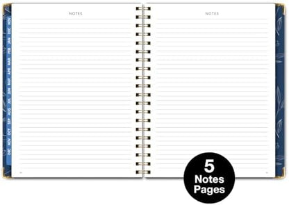 LARGE PRINT HARDCOVER 2026 Planner, 8.5"x11": 14 Months (November 2025 - December 2026), Daily Weekly Monthly Planner, Yearly Agenda, Bookmark, Pocket Folder and Sticky Note Set (Blueberry Vines)