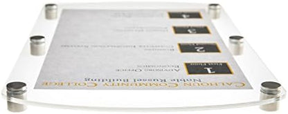 Source One Deluxe Clear Acrylic Standoff Sign Holders 1 Sign, 2 Sign & 3 Signs Available (2 Sign, 1 Pack)