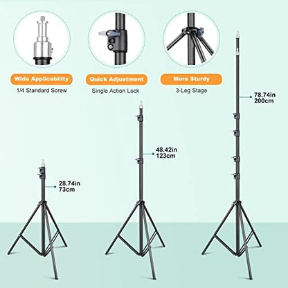 Torjim Softbox Lighting Kit - 30"X30" Professional Photography Lighting for Filming, Model Portrait, Product & Fashion Photography