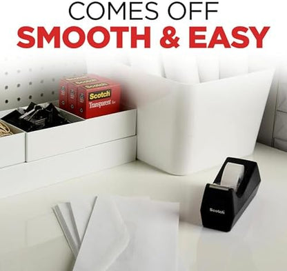 Scotch Transparent Tape, 2 Rolls, 1/2 x 2592 Inches, Boxed