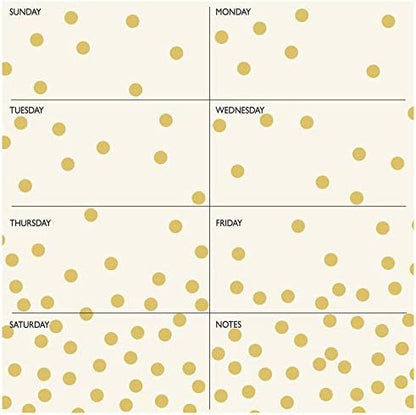 Wall Pops WPE1503 Gold Confetti Organization Kit, White & Off-White