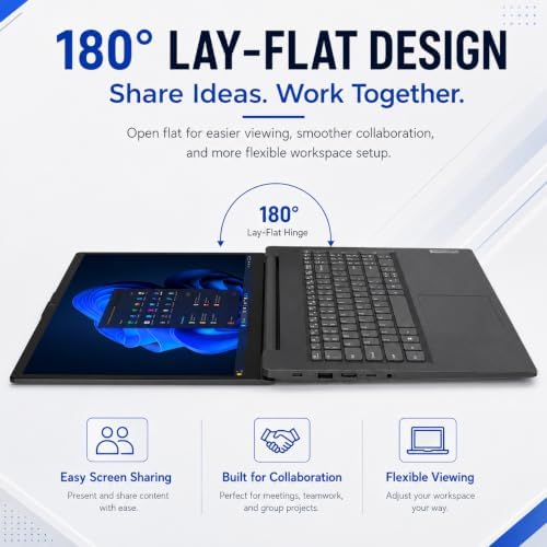 Lenovo 2026 V15 Slim Business Laptop, 15.6" FHD Display, Powerful Intel Quad-Core Processor, 16GB DDR5 RAM, 1TB SSD, Wi-Fi 6, RJ45 Ethernet, HDMI, 8-Hour Battery, Windows 11 Pro, MS 365 for the Web