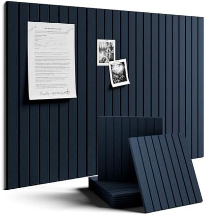 Fluxynara 36" x 24" Large Felt Bulletin Board, Carbon Blue