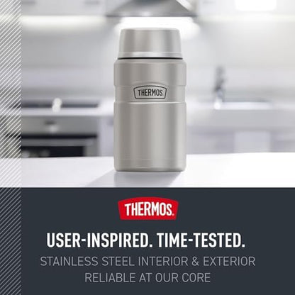 THERMOS Stainless King Vacuum-Insulated Food Jar, 24 Ounce, Matte Teal