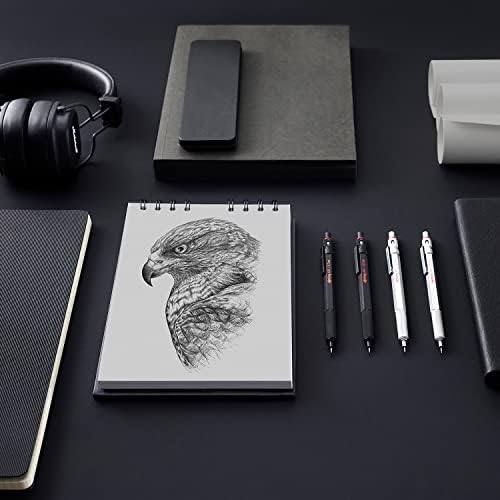 Rotring 600 Full-Metal Body Mechanical Pencil, 0.7mm, Black - For Precise Ruler-Based Drawing