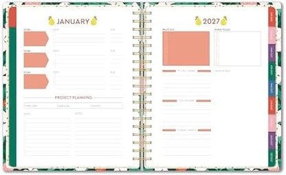 High Note 2027 Planner, 17-Month Weekly & Monthly Hardcover Planner: August 2026 to December 2027, 9" x 10", Fruits with Notes, Lists & Reference Pages + Sticker Sheet