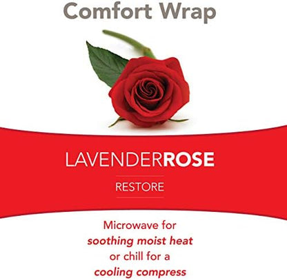 Bed Buddy Heated Aromatherapy Neck Wrap, Lavender & Rose Scented - Microwavable Hot & Cold Therapy for Sore Muscles, Stress Relief, and Relaxation - Soft Plush Fabric with Lavender and Rose