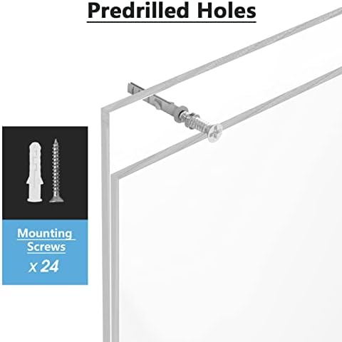 MaxGear Acrylic Wall Mount Sign Holder, 8.5 x 11 Landscape, 12 Pack