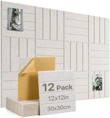 Cork Board, 48"x36" Felt Bulletin Board with Self Adhesive Camel