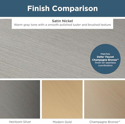 Franklin Brass 10 Pack Brushed Nickel Cabinet Handles 3 inch (76mm) Kitchen Cabinet Handles and Drawer Pulls for Cupboards and Dressers | Tiered Foot