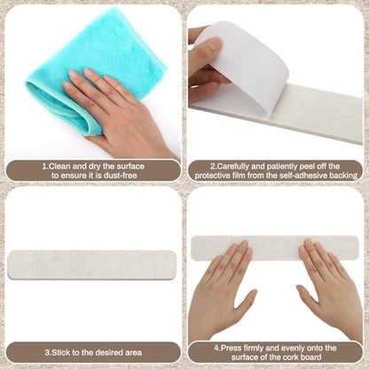 5 Pack Felt Bulletin Board Strips, 13x2 Inch Pin Board, Cork Boards