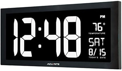 AcuRite Digital Clock, 18-Inch / White
