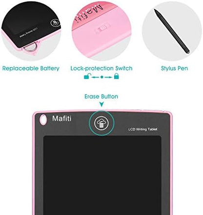 LCD Writing Tablet 8.5 Inch 4 Pack Electronic Writing Drawing Pads Doodle Board Gift for Kids Boys Girls