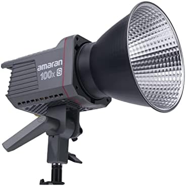 Aputure amaran 100x S Bi-Color LED Video Light, 100W Output, Bluetooth App Control, 9 Built-in Lighting Effects, DC/AC Power Supply, Ultra Silent Fan