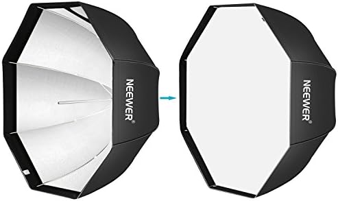 Neewer 47''/ 120cm Octagonal Softbox Umbrella with Carrying Bag for Portrait or Product Photography, Suitable for Canon Nikon Sony Speedlite, Studio Flash (Black)