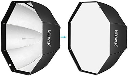 Neewer 47''/ 120cm Octagonal Softbox Umbrella with Carrying Bag for Portrait or Product Photography, Suitable for Canon Nikon Sony Speedlite, Studio Flash (Black)