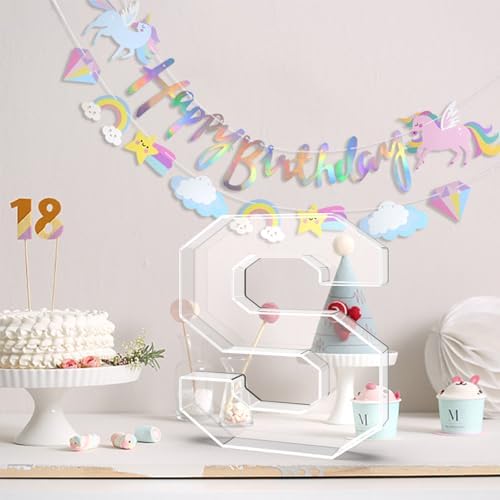 11" Acrylic Letter Charcuterie Tray,Fillable Alphabet & Number Box(Letter S)