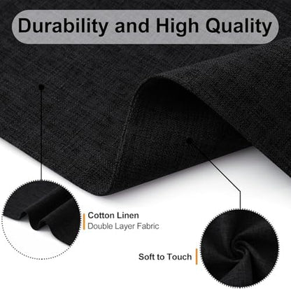 Homaxy Cloths Placemats for Dining Table Set of 4, 13" x 19", Black