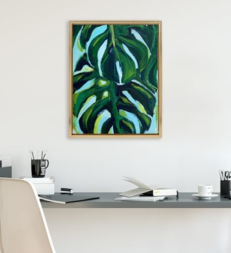 Kate and Laurel Sylvie Blank Framed Canvas Wall Art, 16x20 Bright Gold, Modern Empty Canvas for Paint-Your-Own Art, Ready to Paint Premium Canvas Already Framed