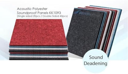 Arrowzoom 20-Pack Polyester Acoustic Panels 12x12 in Black AZ1184