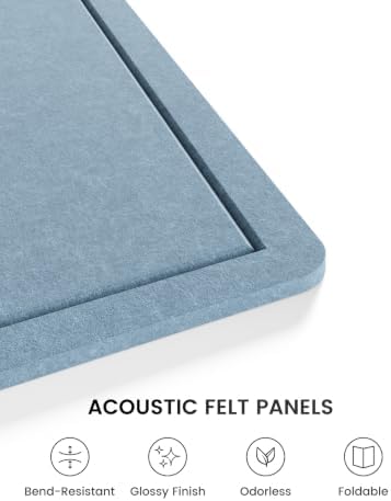 Fluxynara 35.4" x 23.6" Bulletin Board, Dusty Blue