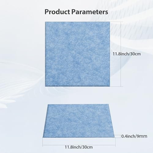 12 Pack Square Acoustic Panels Self Adhesive Sound Proof Foam