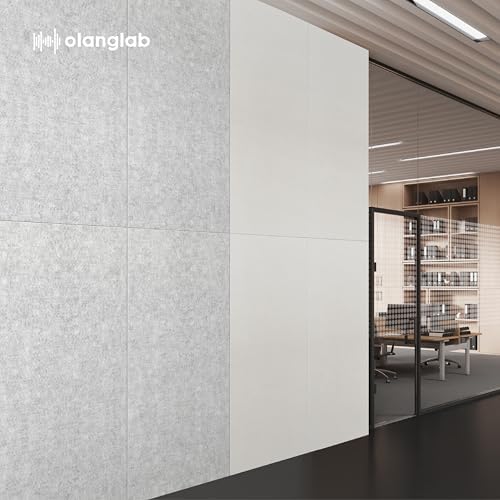 Olanglab Acoustic Wall Panels, 10 Pack, 48" x 24", Plain White