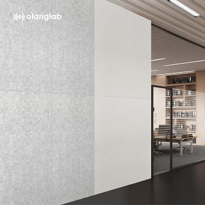 Olanglab Acoustic Wall Panels, 10 Pack, 48" x 24", Plain White