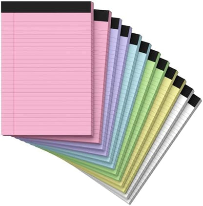8.5x11 Legal Pads Colored Legal Pads Wide Ruled, 12 Pack Note Pads 8.5 x 11