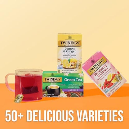 Twinings Raspberry & Lemon Herbal Tea Bags, 20 CT Box (1 Pack)
