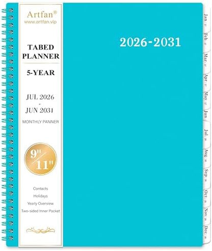 2026-2031 Monthly Planner/Monthly Calendar - 5 Year Monthly Planner